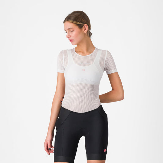 CASTELLI PRO MESH Roupa interior de manga curta para mulher Branco