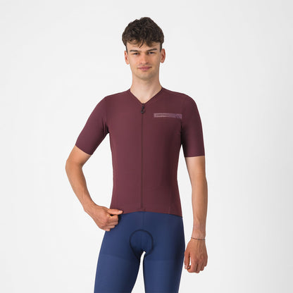 Maillot CASTELLI PREMIO EVO Mangas Curtas Bordeaux