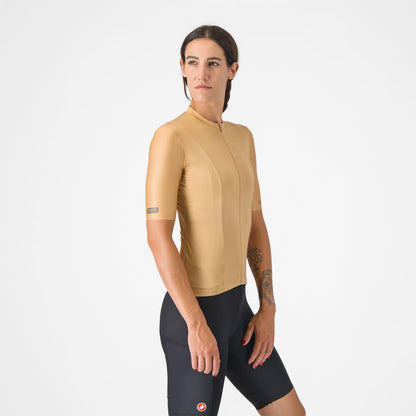 Maillot CASTELLI UNLIMITED Mulher Mangas Curtas Castanho