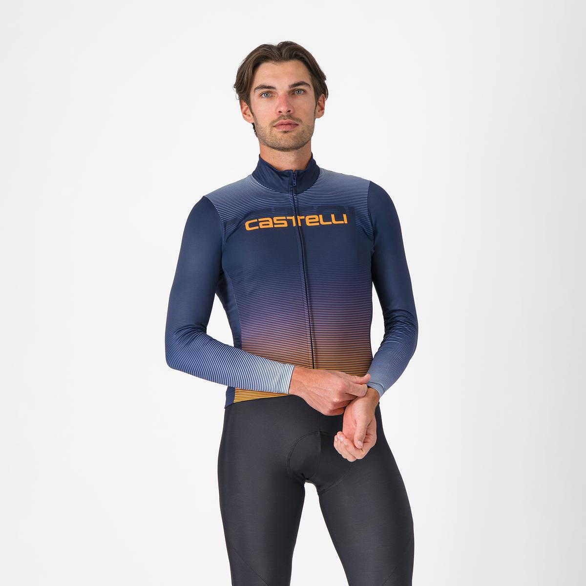 Camisola de manga comprida CASTELLLI APICE THERMAL Azul/Laranja