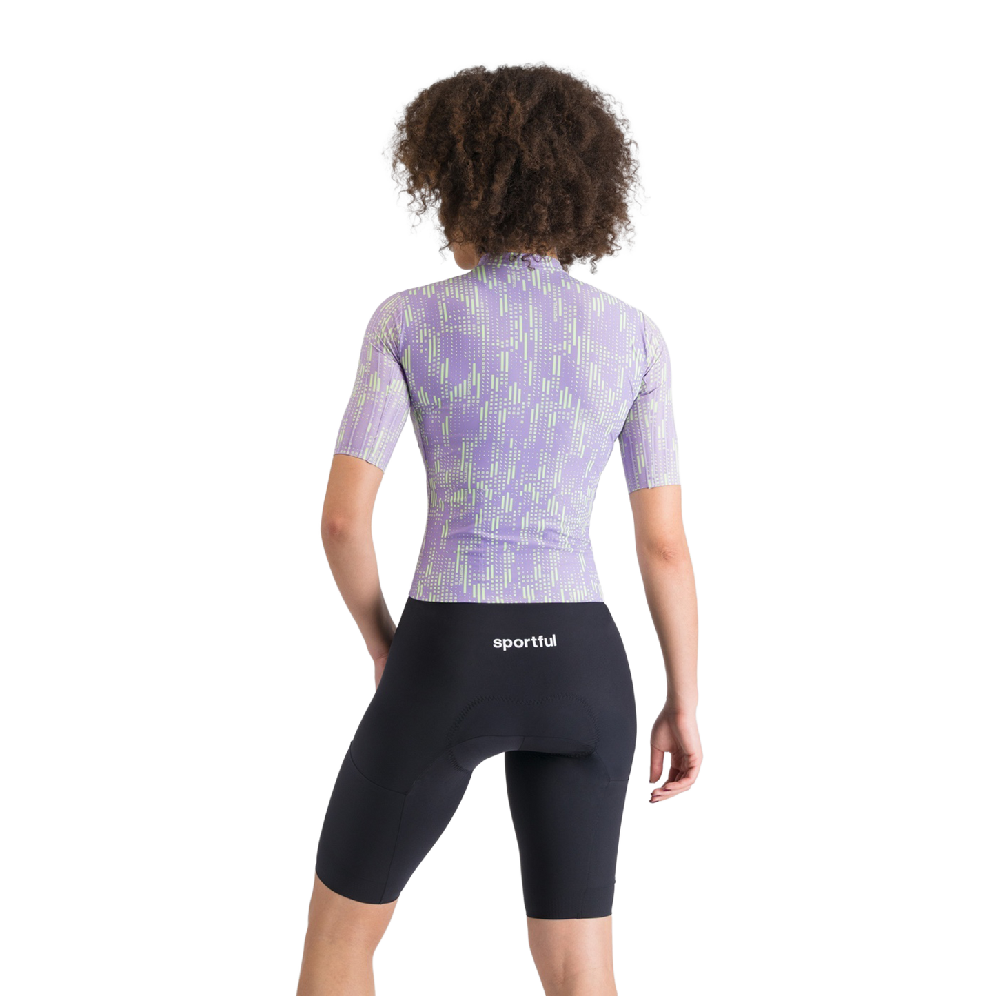 SPORTFUL G-SUIT manga curta preta/roxa para mulher