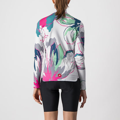 Maillot CASTELLI UNLIMITED THERMAL Mulher Mangas Compridas Cinza/Azul