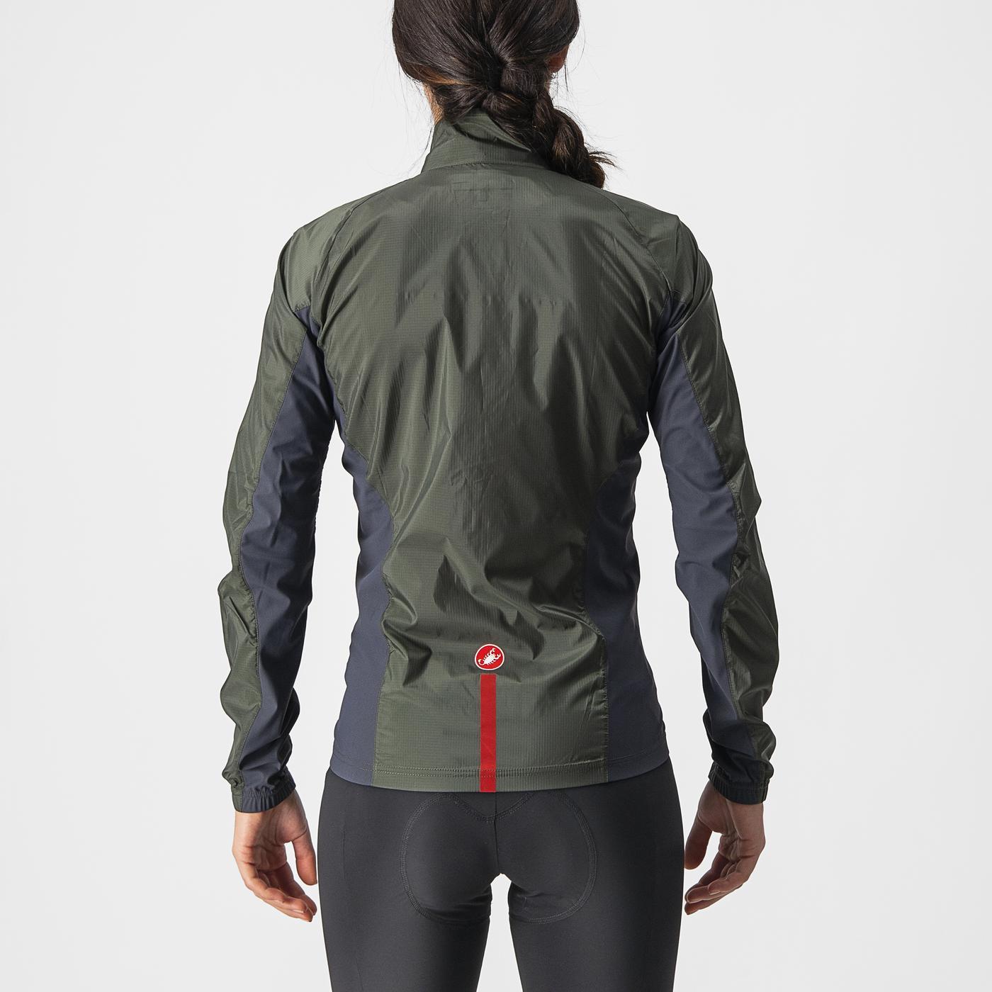 Casaco CASTELLI SQUADRA STRETCH Mulher Cáqui