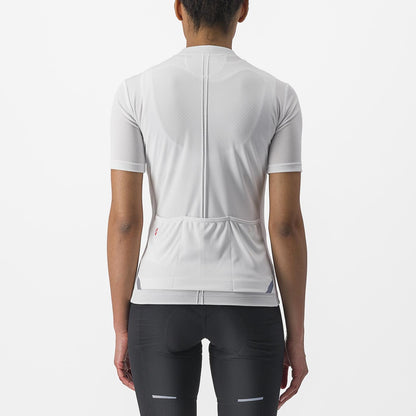 Maillot CASTELLI ANIMA 4 Mulher Mangas Curtas Branco