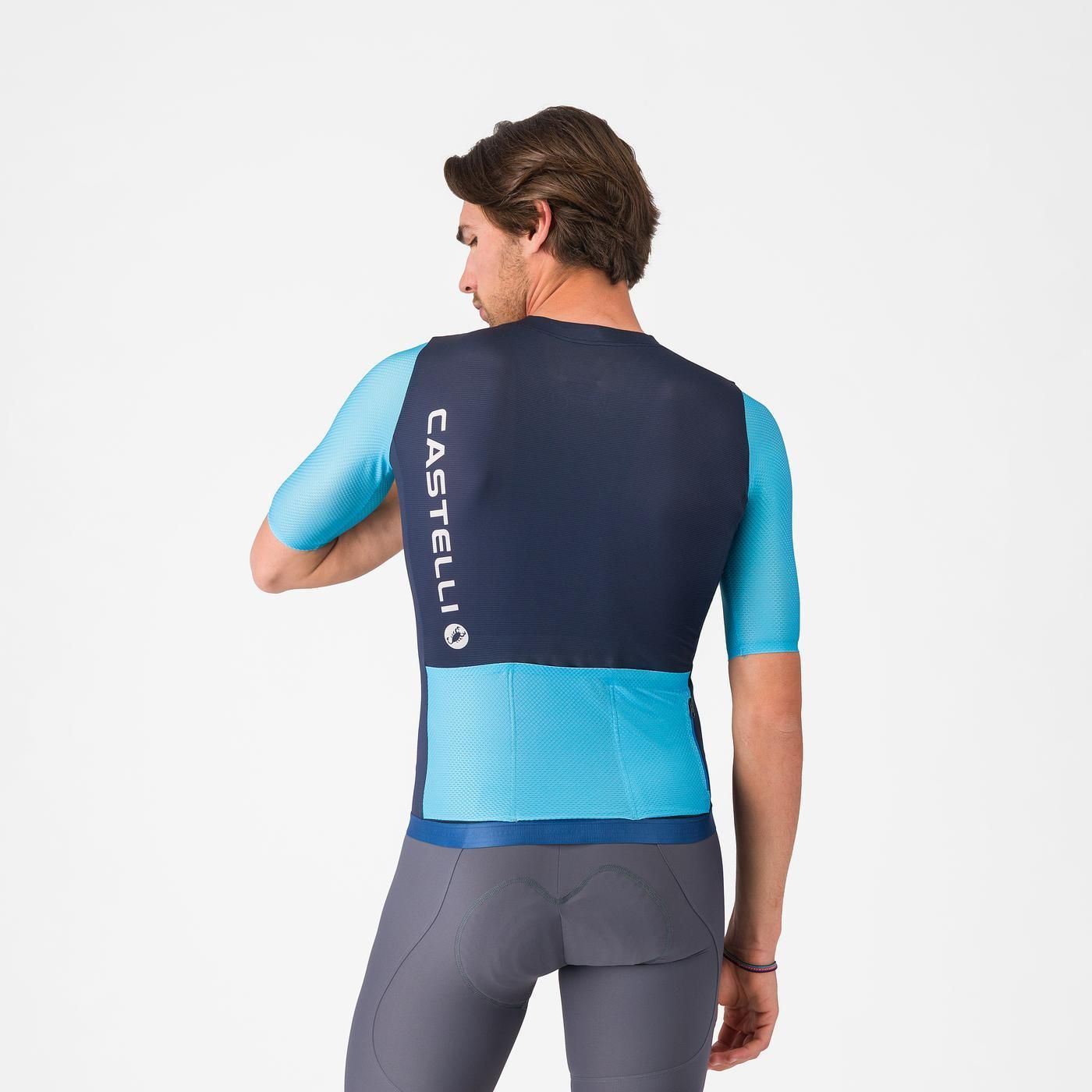 CASTELLI CORRETTO Camisola de manga curta azul