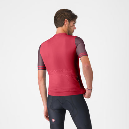 Maillot CASTELLI PROLOGO LITE 2 Mangas Curtas Bordô
