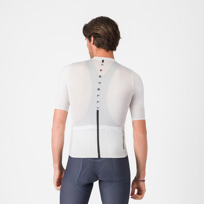 Maillot CASTELLI DRITTONE LOGO Mangas Curtas Branco