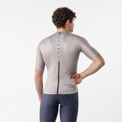 Maillot CASTELLI DRITTONE LOGO Mangas Curtas Clay