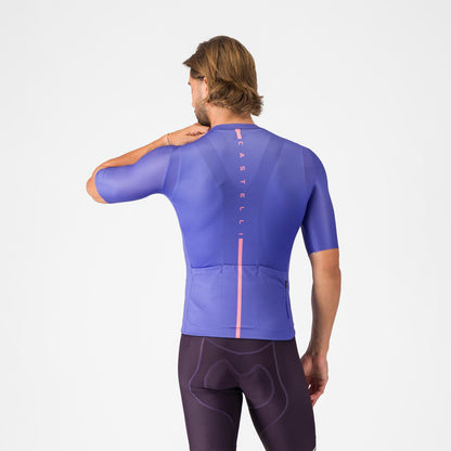 Maillot CASTELLI DRITTONE LOGO Mangas Curtas Violeta
