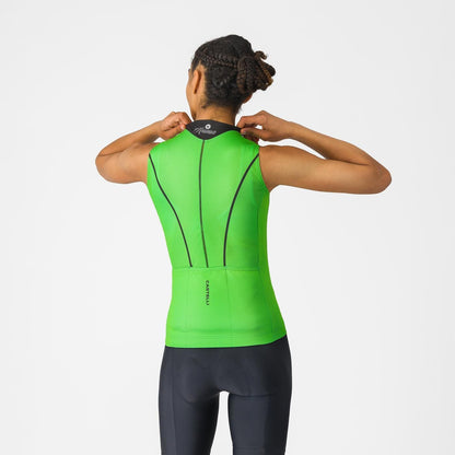 Jersey CASTELLI ANIMA FLOW Feminino Sem Mangas Verde
