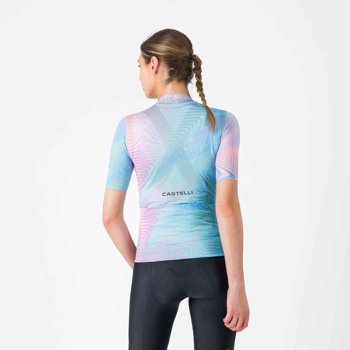 CASTELLI COSMIC VORTEX Camisola de manga curta para mulher Turquesa