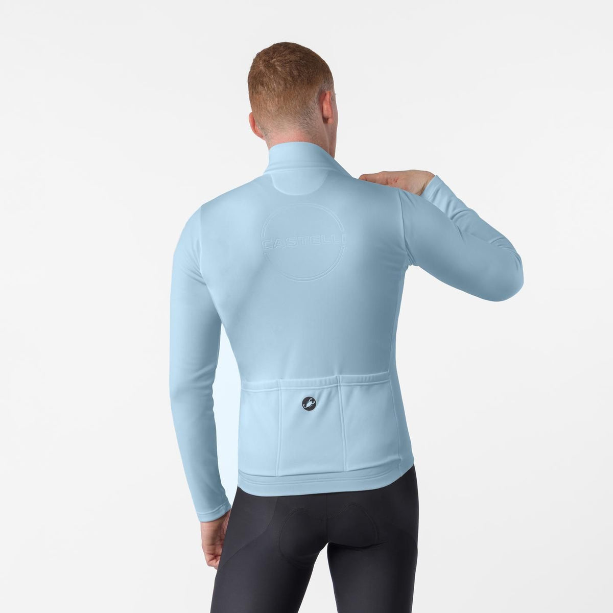 Camisola CASTELLI COMPETIZIONE THERMAL Mangas Compridas Azul Céu