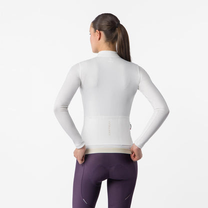 Camisola CASTELLI ESPRESSO THERMAL 2 Manga Comprida Mulher Marfim