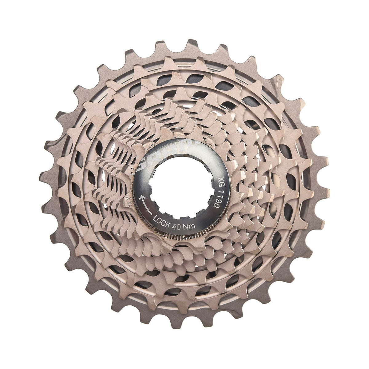 Cassete de 11 velocidades SRAM RED XG-1190 – fotografia principal sobre fundo branco