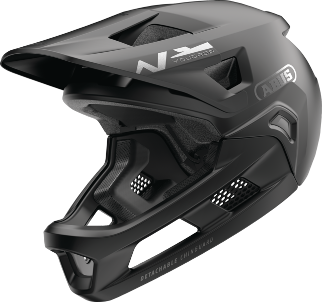Capacete MTB ABUS YOUDROP FF Junior Muted Preto
