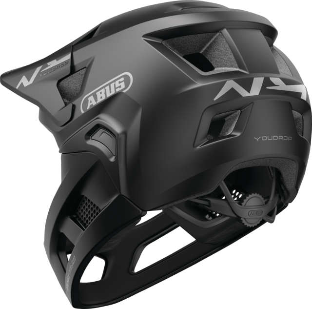 Capacete MTB ABUS YOUDROP FF Junior Muted Preto