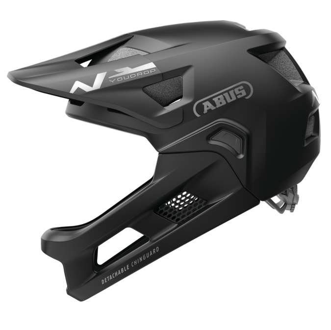 Capacete MTB ABUS YOUDROP FF Junior Muted Preto