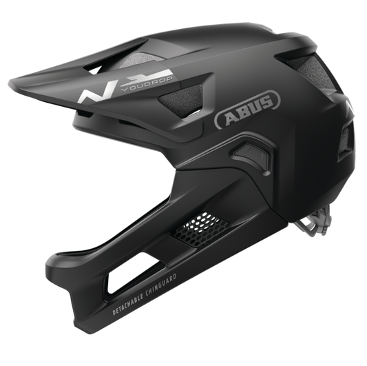 Capacete MTB ABUS YOUDROP FF Junior Muted Preto