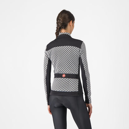 Maillot CASTELLI SFIDA 2 Femme Manches Longues Preto/Branco
