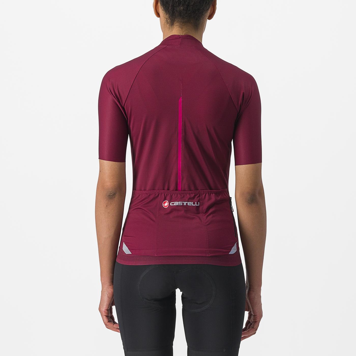 CASTELLI ENDURANCE W Camisola de manga curta para mulher, bordeaux