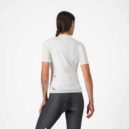 Maillot CASTELLI ANIMA 4 Mulher Mangas Curtas Branco