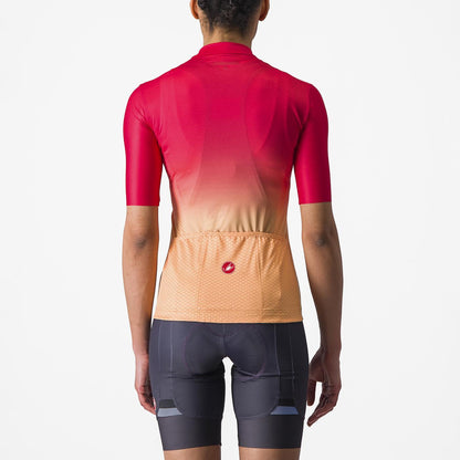 Maillot CASTELLI SALITA Mulher Mangas Curtas Rosa/Laranja