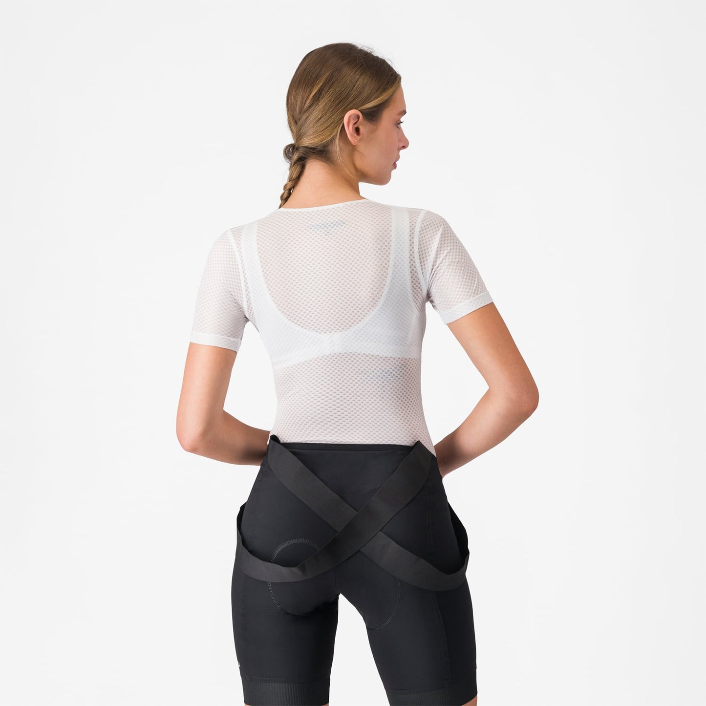 CASTELLI PRO MESH Roupa interior de manga curta para mulher Branco