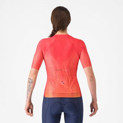 Maillot CASTELLI CLIMBER'S A/C Mulher Mangas Curtas Hibiscus