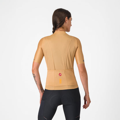 Maillot CASTELLI UNLIMITED Mulher Mangas Curtas Castanho