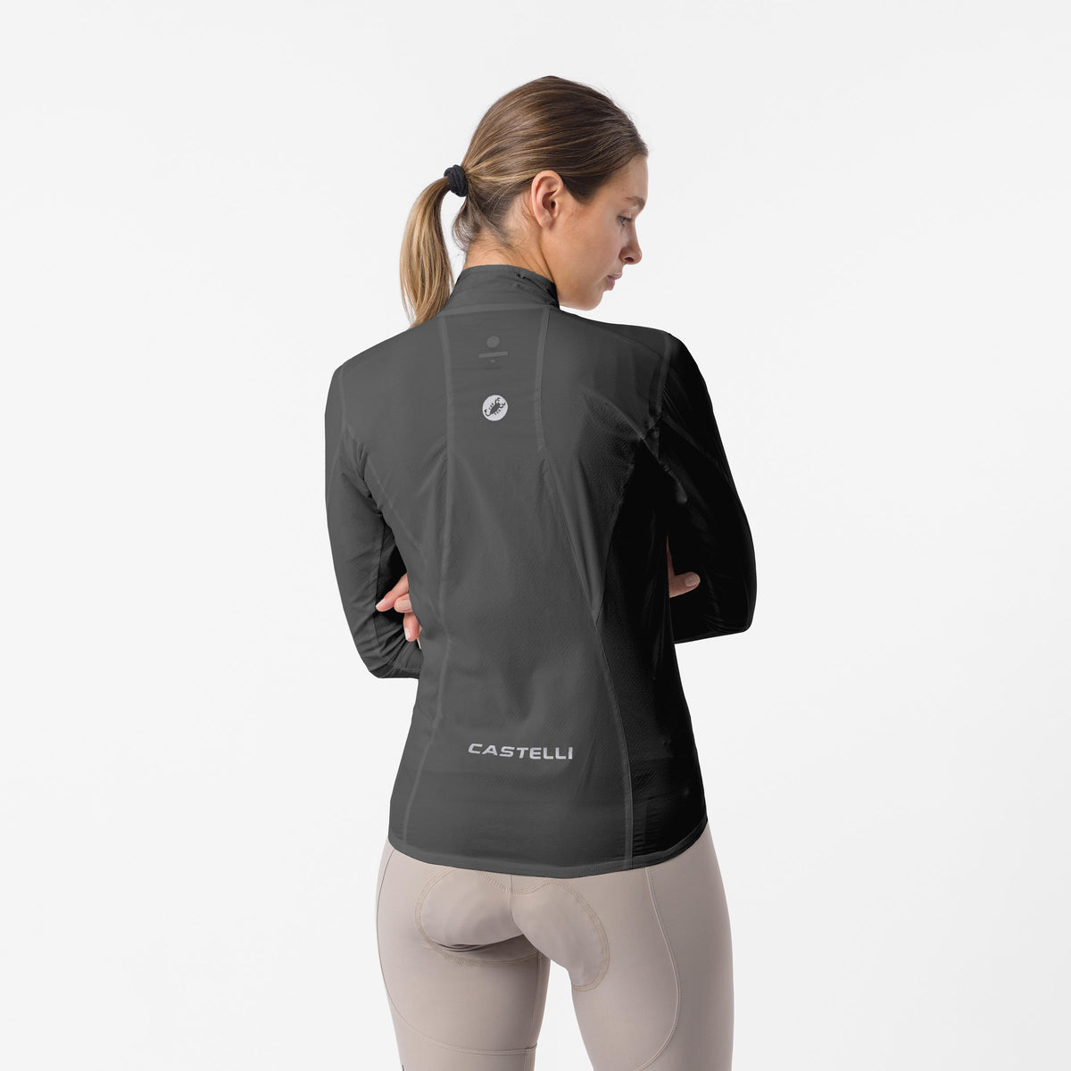Casaco CASTELLI TRANSITION AIR de mulher em cinzento - vista de costas