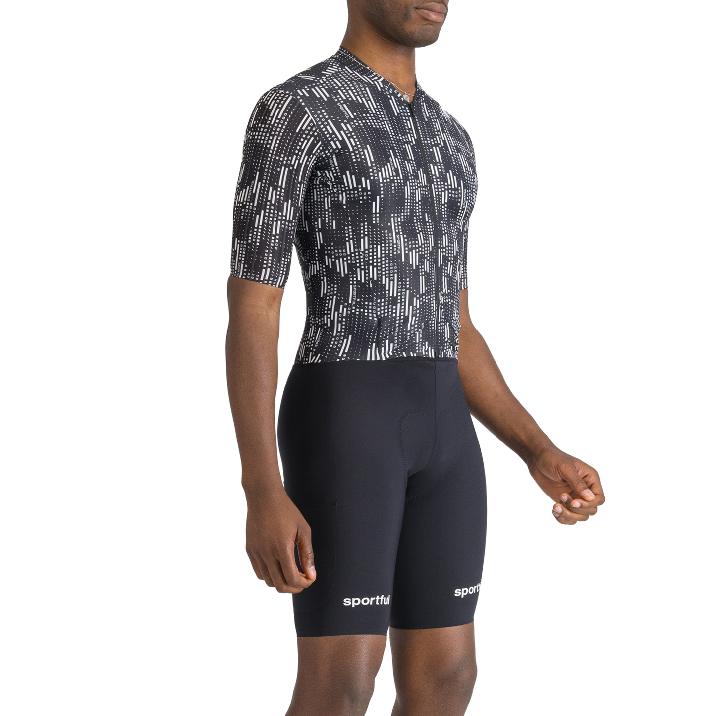 SPORTFUL G-SUIT Manga curta preto/branco