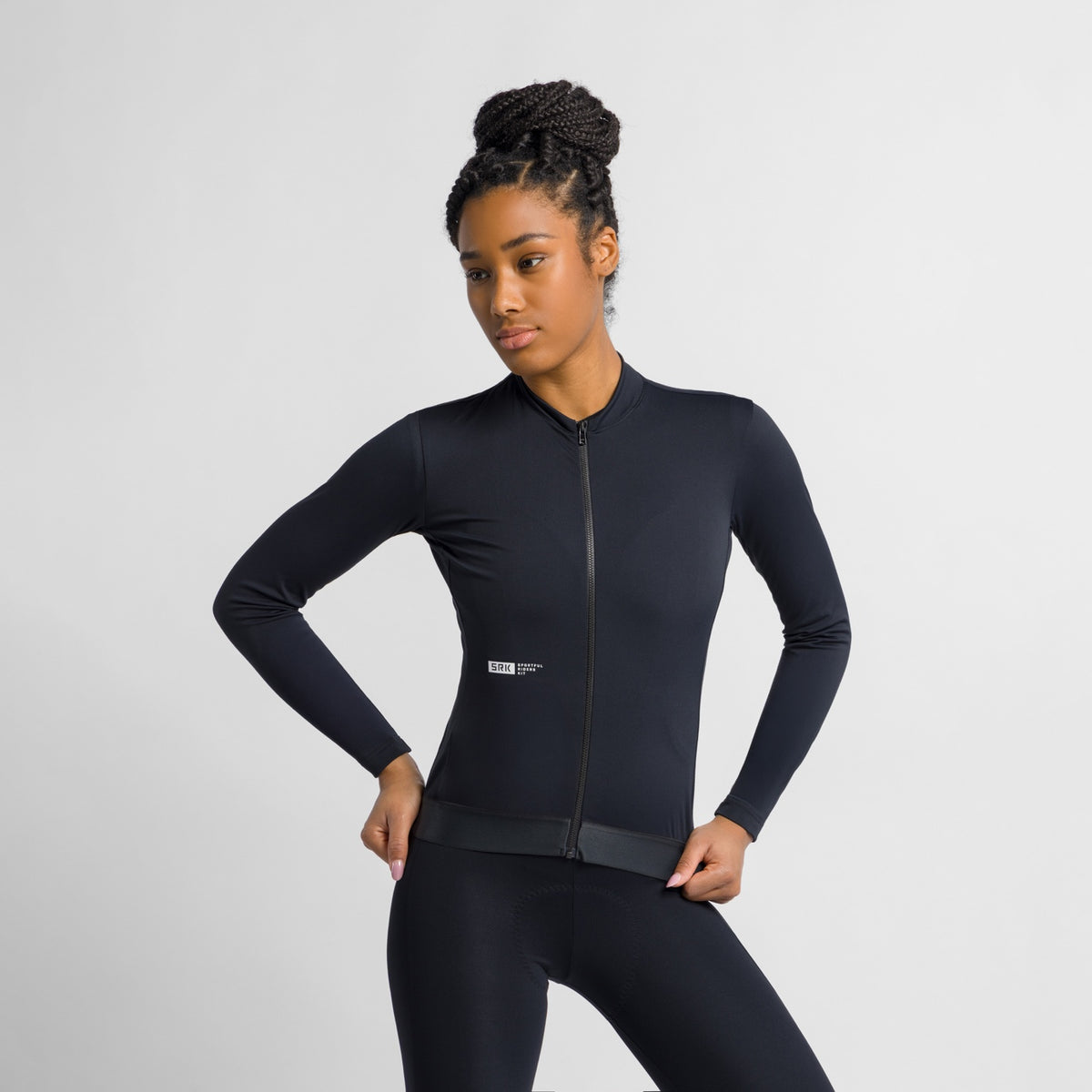 Camisola de ciclismo SPORTFUL SRK 2 de senhora, de manga comprida, preta
