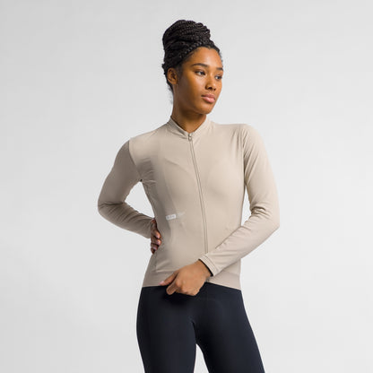 Camisola de ciclismo SPORTFUL SRK 2 de senhora, de manga comprida, bege