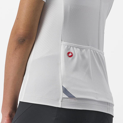 Maillot CASTELLI ANIMA 4 Mulher Mangas Curtas Branco