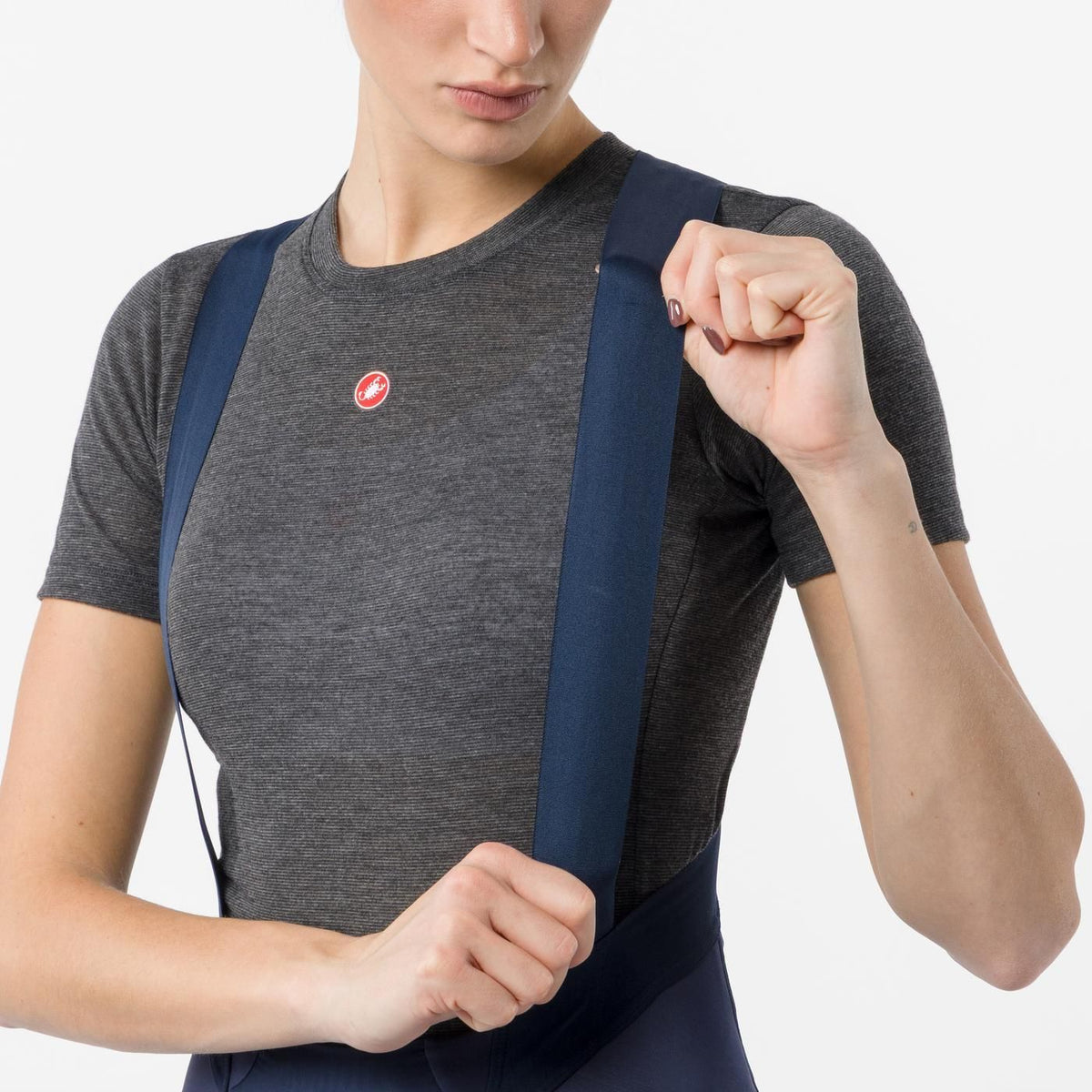 Calção Longo com Alças CASTELLI ESPRESSO 2 DT Mulher Azul