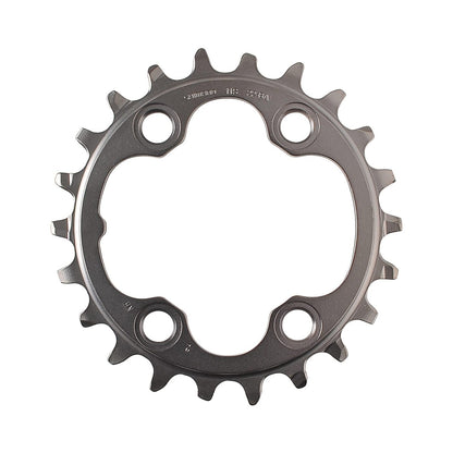 Prato interior SHIMANO XT M8000 11 velocidades, pedaleiro triplo, 64 mm — vista do prato sobre fundo branco