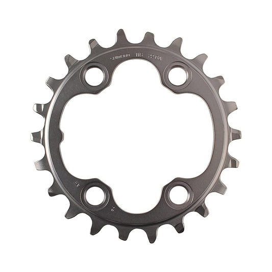 Prato interior SHIMANO XT M8000 11 velocidades, pedaleiro triplo, 64 mm — vista do prato sobre fundo branco