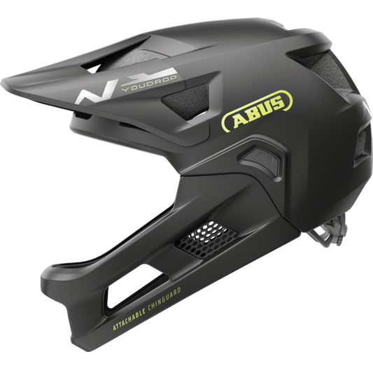 Capacete de BTT ABUS YOUDROP FF Junior Velvet Preto