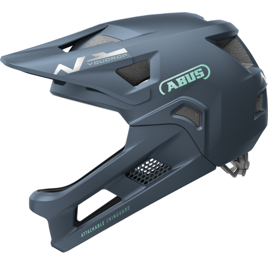 Capacete de BTT ABUS YOUDROP FF Junior Midnight Azul
