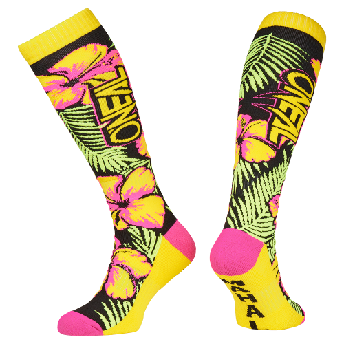 Meias O'NEAL PRO MX ISLAND Rosa/Verde/Amarelo