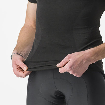 Interior CASTELLI CORE SEAMLESS Mangas Curtas Preto