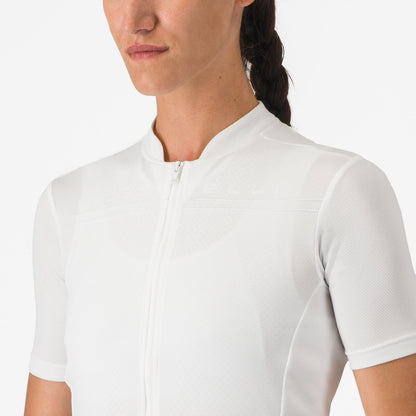Maillot CASTELLI ANIMA 4 Mulher Mangas Curtas Branco