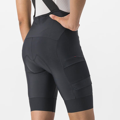 Calção Curto com Suspensórios CASTELLI UNLIMITED CARGO Mulher Preto