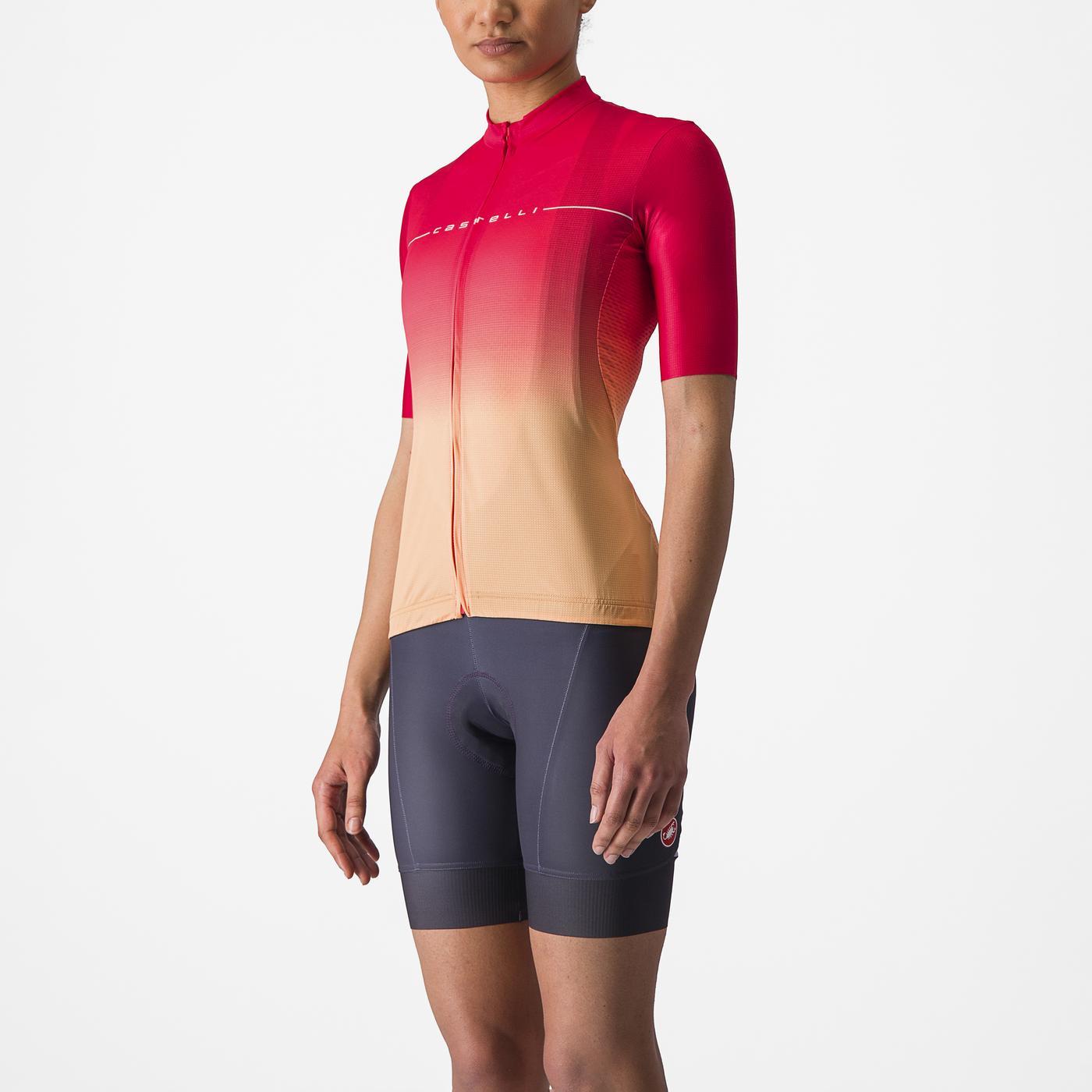 CASTELLI SALITA Camisola de manga curta para mulher Rosa/Laranja