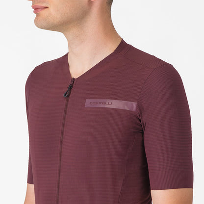Maillot CASTELLI PREMIO EVO Mangas Curtas Bordeaux
