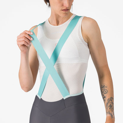 Cuissard Curto com Bretéis CASTELLI PRIMA 2 DT Mulher Cinzento Escuro