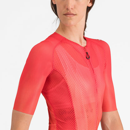 Maillot CASTELLI CLIMBER'S A/C Mulher Mangas Curtas Hibiscus