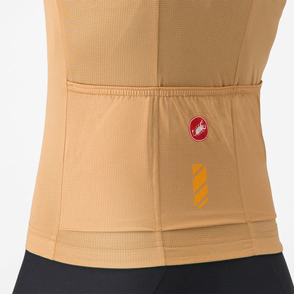 Maillot CASTELLI UNLIMITED Mulher Mangas Curtas Castanho