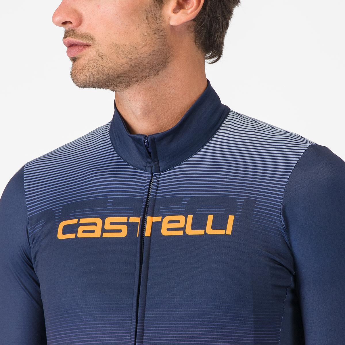 Camisola de manga comprida CASTELLLI APICE THERMAL Azul/Laranja