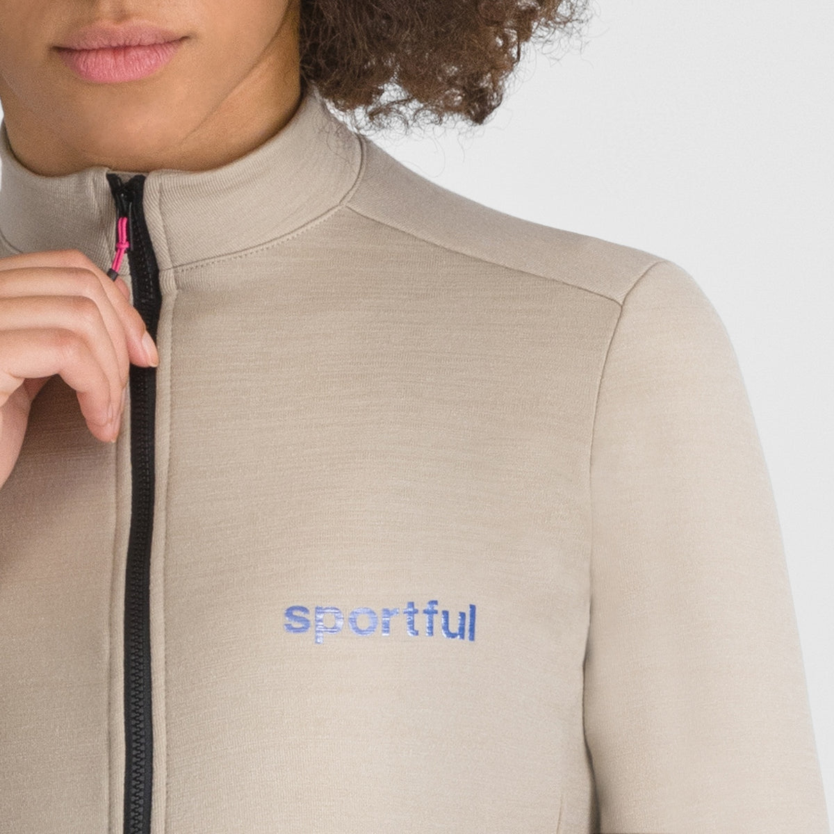 Camisola de ciclismo SPORTFUL SUPERGIARA WOOL de senhora, de manga comprida, bege